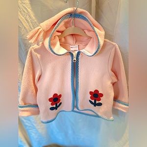 PERFECT LIKE NEW CONDITION. 12-18 month. Hanna Andersson pink fleece zip coat